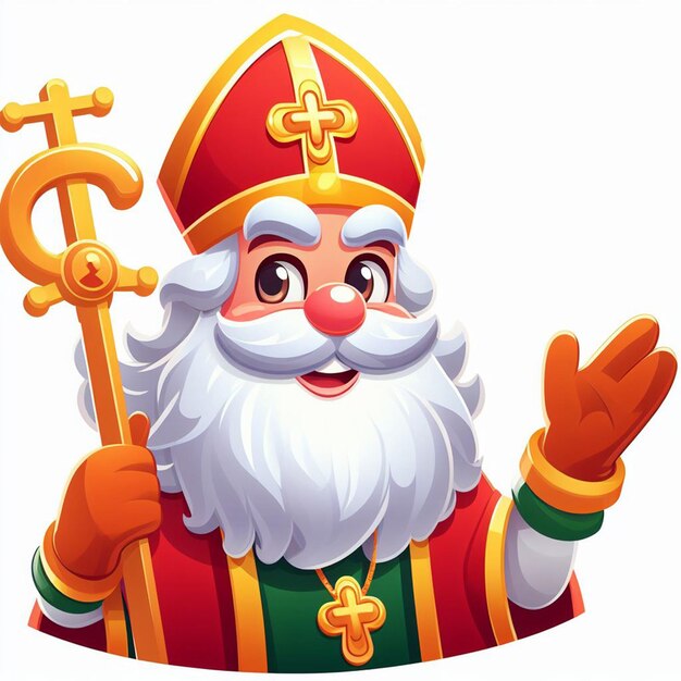 Foto sinterklaas gratis foto'safbeelding met witte achtergrond