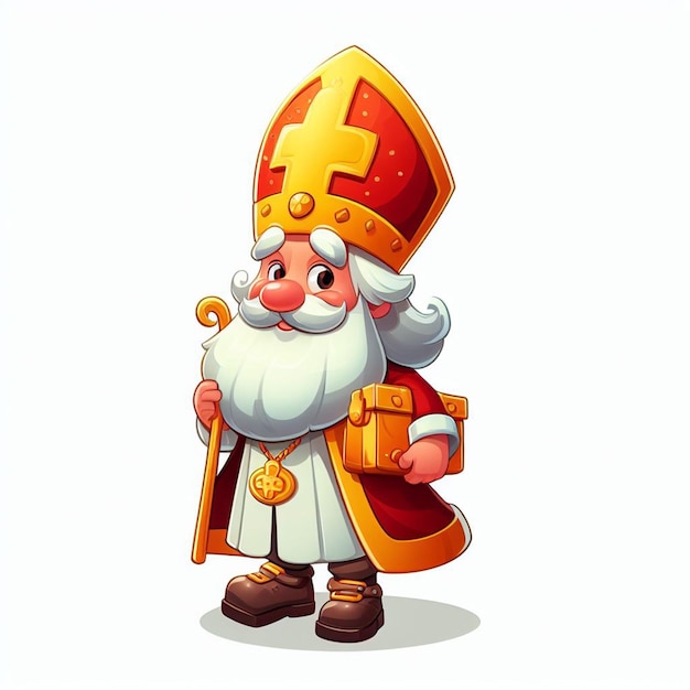 Sinterklaas gratis foto'sAfbeelding met witte achtergrond