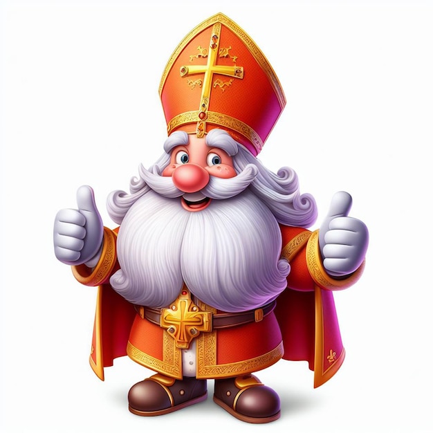 Foto sinterklaas gratis foto'safbeelding met witte achtergrond