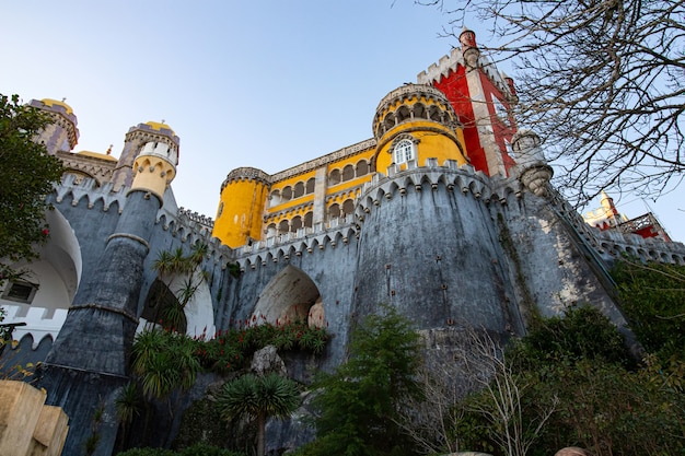 신트라, 포르투갈 2019 년 1 월 4 일. 포르투갈 신트라에있는 페나 국립 궁전. Palacio Nacional da Pena