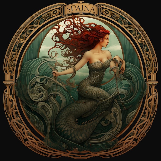 Foto stile art deco delle sirene