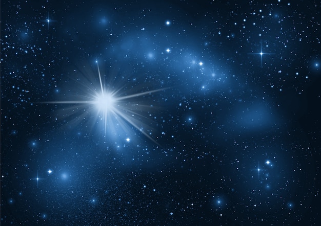 Sirius - helderste ster gezien vanaf de aarde, gefotografeerd door een telescoop. Mijn astronomisch werk.