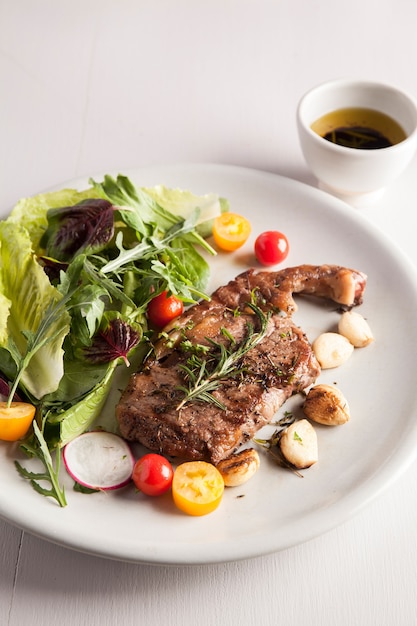 Sirloin Steak with Organic Salads