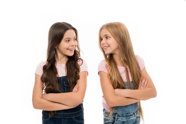 Sisterhood goals Sisters little kids isolated white background Sisterly relationship Sisterhood happiness and issues Girls confident sisters Sisterhood support or competition Siblings relations