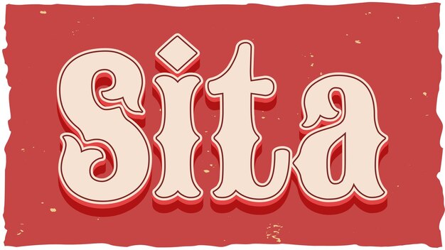 Photo sita vintage text