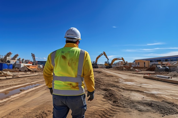 A site worker is shaking hands with contractor on site