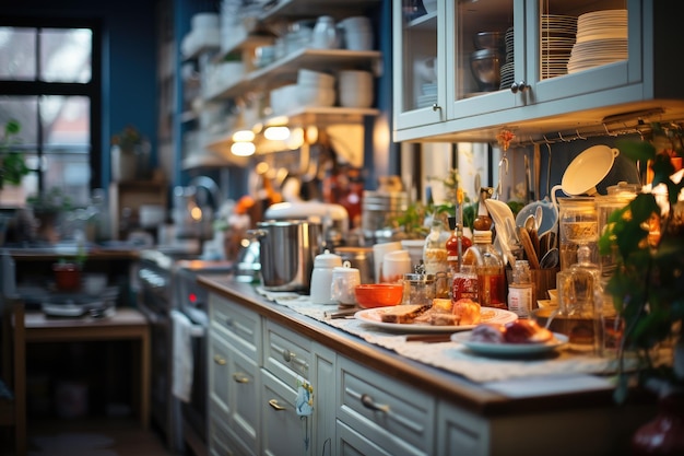 situation in the kitchen in the morning professional advertising photography