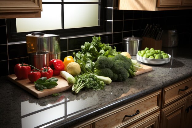 the situation of the kitchen table after cleaning professional advertising photography