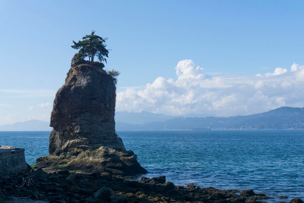 Siwash rock in stanley park vancouver