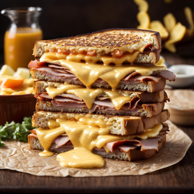 Sizzling Ham and Cheese Sandwich