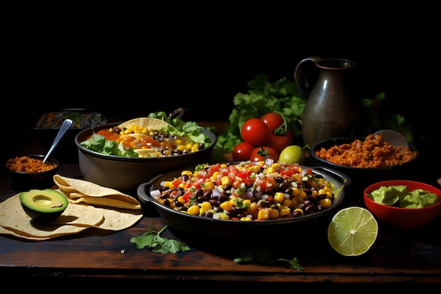 지글지글 멕시코 축제 멕시코 음식 사진