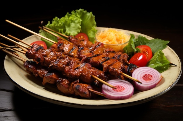 Sizzling Sensation CloseUp Delight of Vibrant Sate