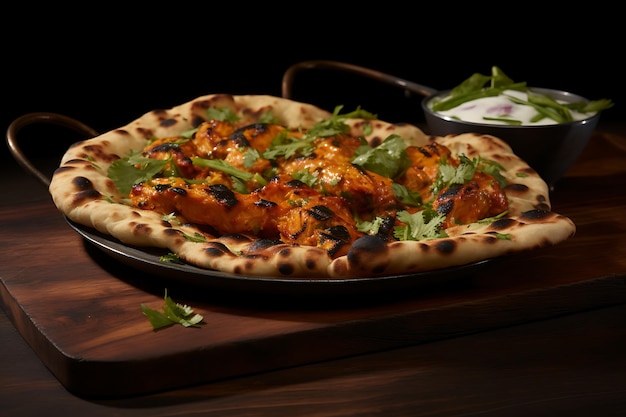 Foto sizzling tandoori naan