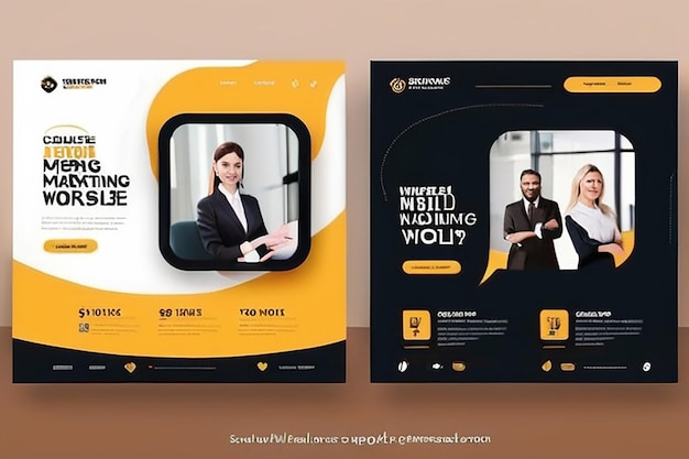 sjabloon voor post op digitale marketingbureaus en sociale media van bedrijven