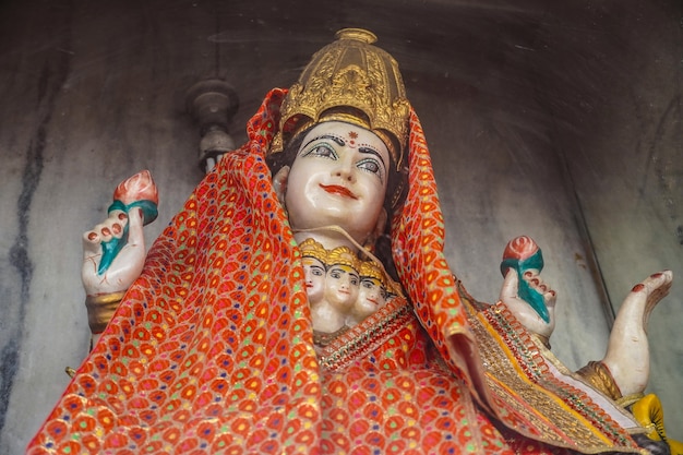 Skandamata, navratri mata-standbeeld in mandir