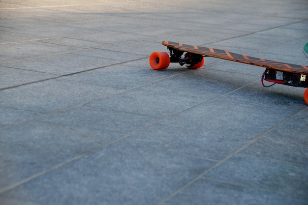 Skateboard on footpath