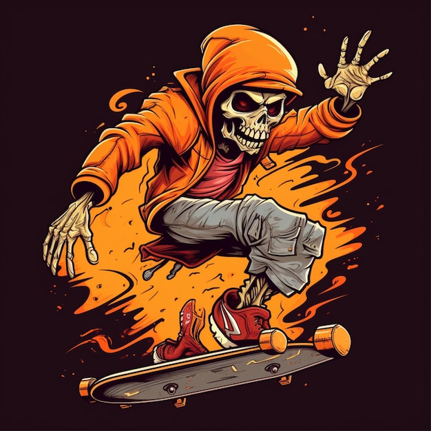 skateboarden cartoon-logo