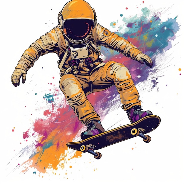skateboarder astronaut