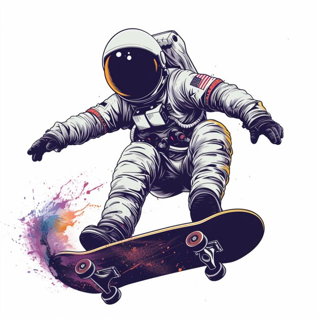 skateboarder astronaut