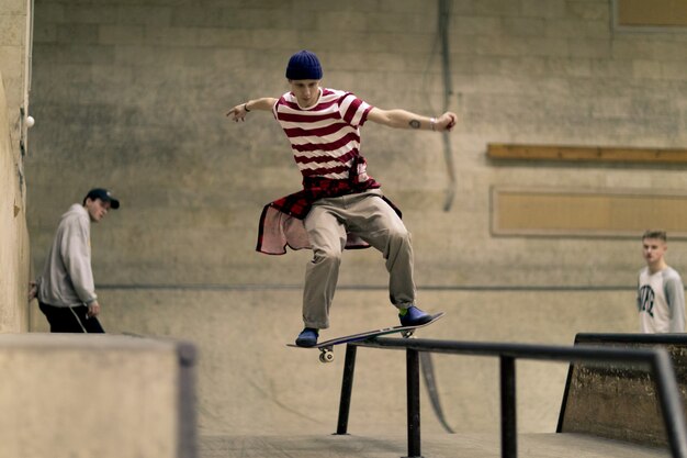 Skateboarder in actie