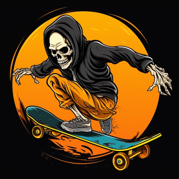 skateboarding cartoon logo