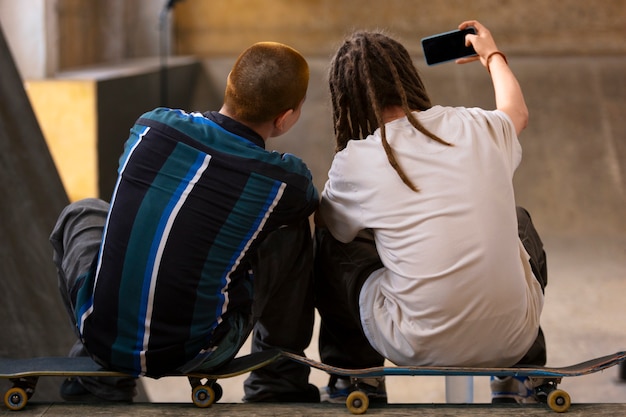 Foto skater levensstijl met board