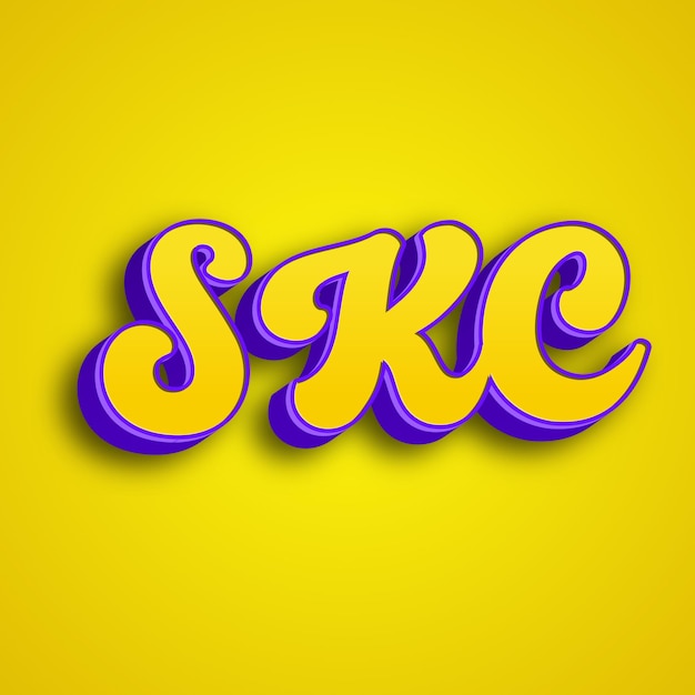 Photo skc typography 3d design yellow pink white background photo jpg