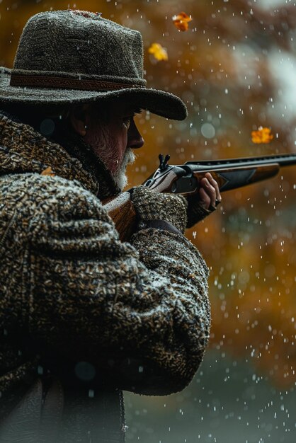 Photo skeet shooting in the countryside