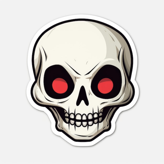 Skeleten head sticker