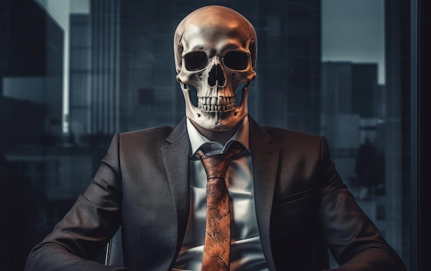 Skeleton business suit anatomy Generate Ai