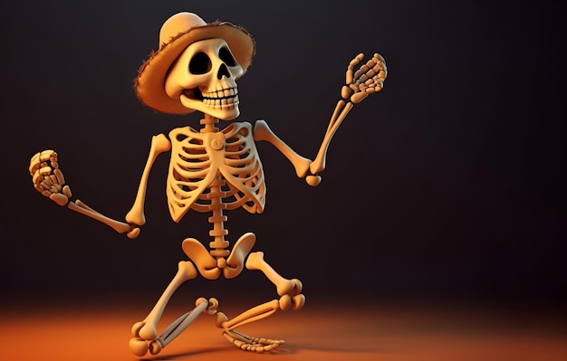 Skeleton dancing Halloween 1