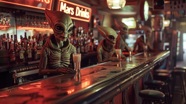 Скелет пьет в баре