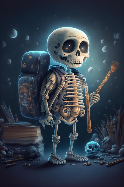 Skeleton goes to school