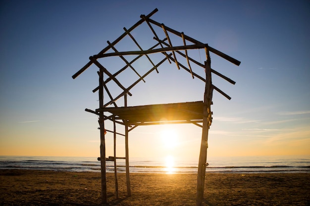 Skeleton of a hut