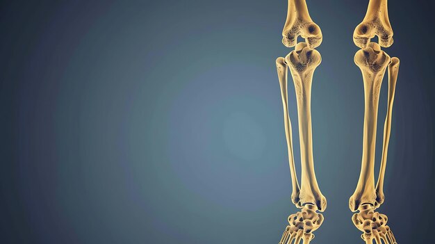 a skeleton of a leg with a bone and bones