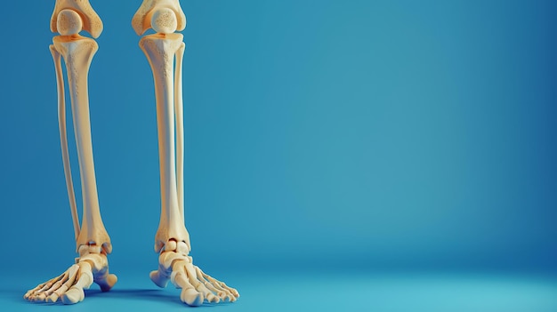 a skeleton of a leg with a bone on it