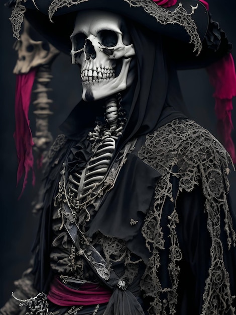 A skeleton pirate