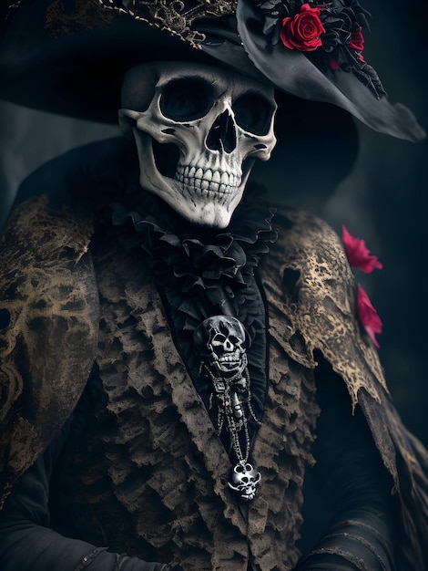 A skeleton pirate