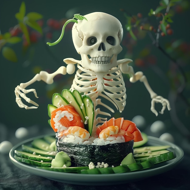 Photo skeleton sushi cooking ideas for fun