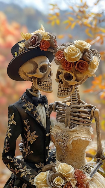 Skeletons celebrate marriage