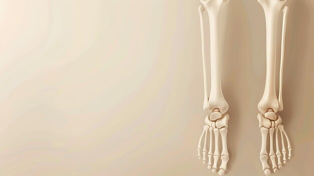 Photo a skeletons upper arm with a bone on it