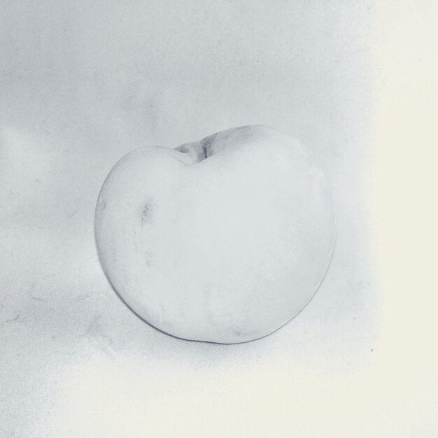 Photo sketch of apple on paper