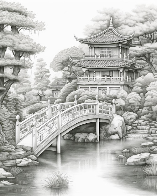 Sketch of an Asian Bridge