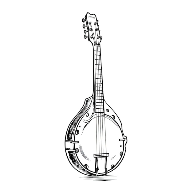 Sketch banjo ai generated