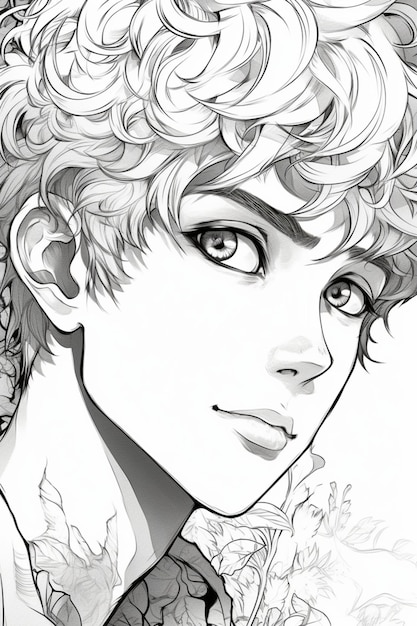 Anime Guy With Curly Hair