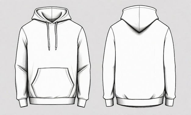 Photo a sketch of a hoodie with a hoodie on it