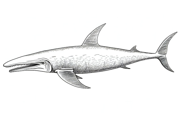 Sketch of a marlin illustration of a marlin