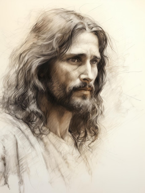 Sketch Portrait of Jesus