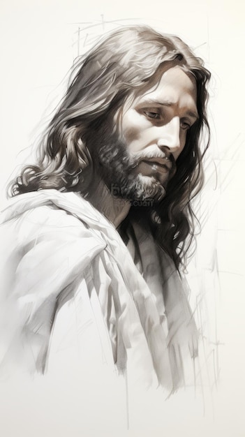 Sketch Portrait of Jesus