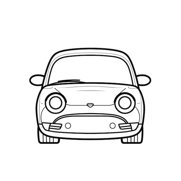 A sketch of a small car with the number 50 on the front.